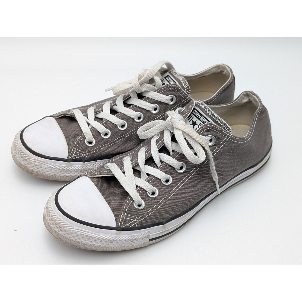 Converse Sneakers Unisex Mens 7 Womens 9 Gray Chuck Taylor All Star Low Top